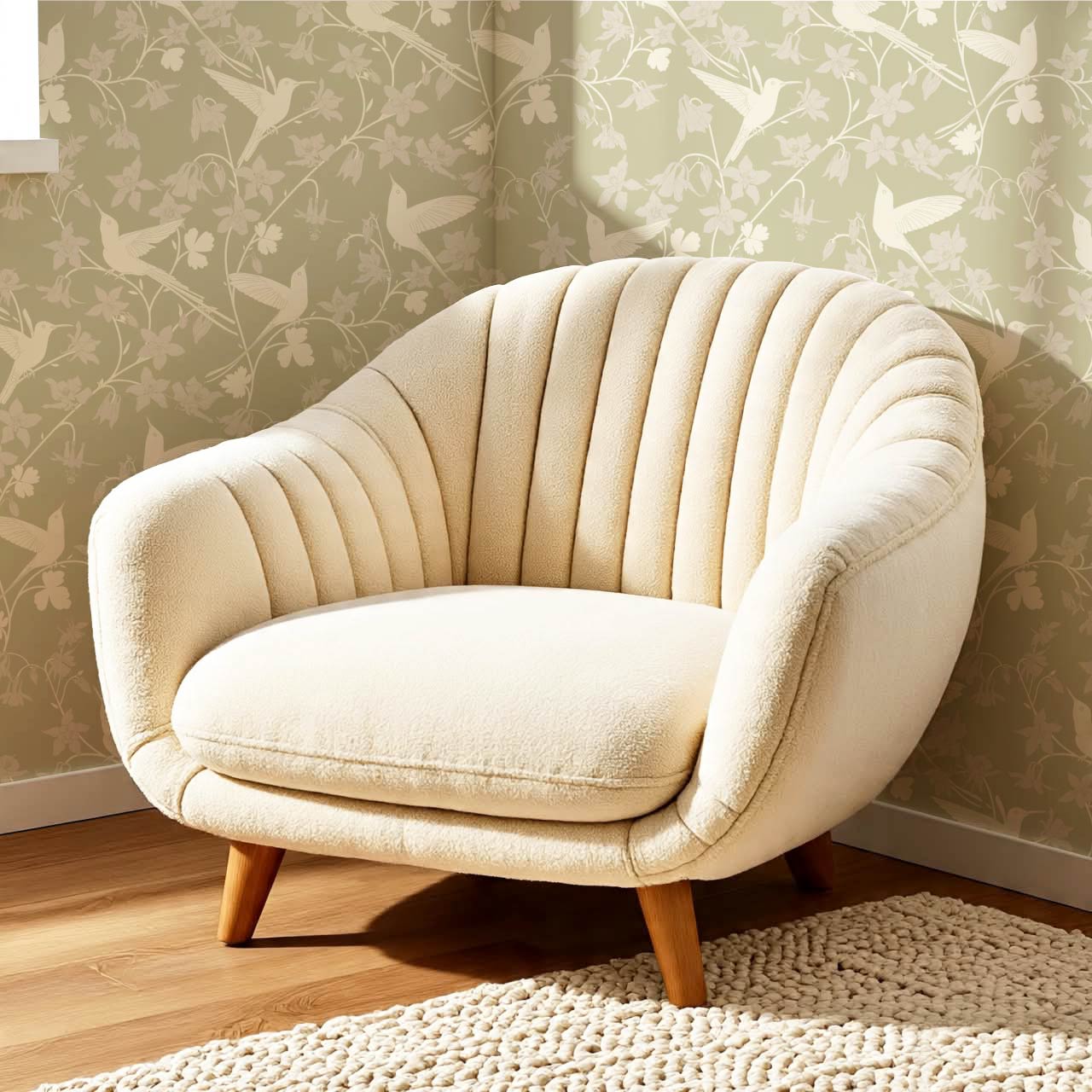 Angela Birdsong & Bloom Soft Green Wallpaper