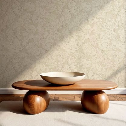 Anna Rockrose Cream Wallpaper