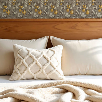 Annabelle Bees & Lemons Brown Wallpaper