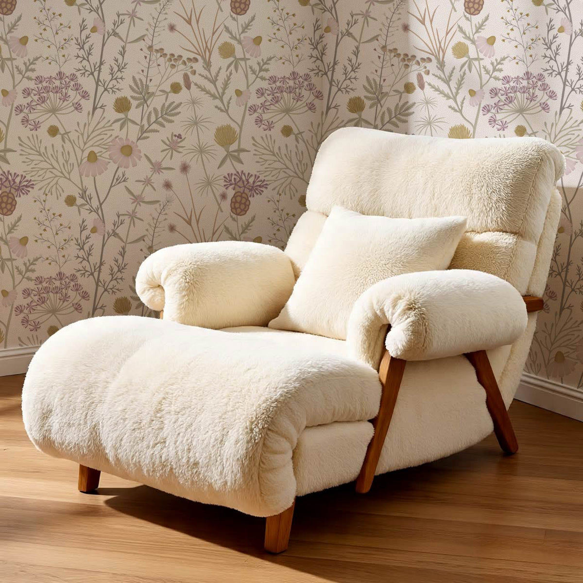 Annabelle Botanical Weeds Pearl Pink Sage Wallpaper