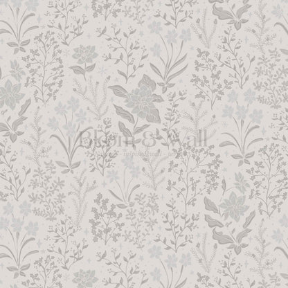 Antonella Delicate Blooms Smoke Wallpaper