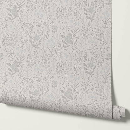 Antonella Delicate Blooms Smoke Wallpaper