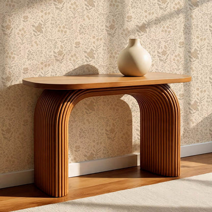 Antonella Delicate Blooms Warm Beige Wallpaper