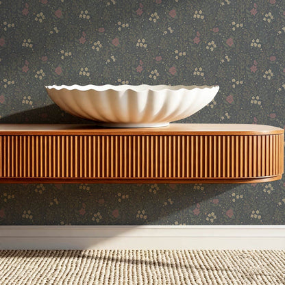 Antonella Delicate Blooms Winterberry Wallpaper