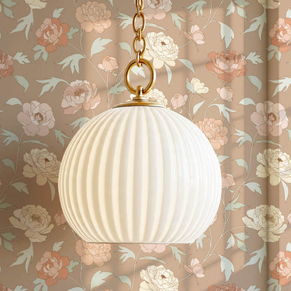 Antonia Peonies Warm Brown Wallpaper