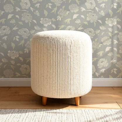 Antonia Peonies Sea Glass Grey Wallpaper