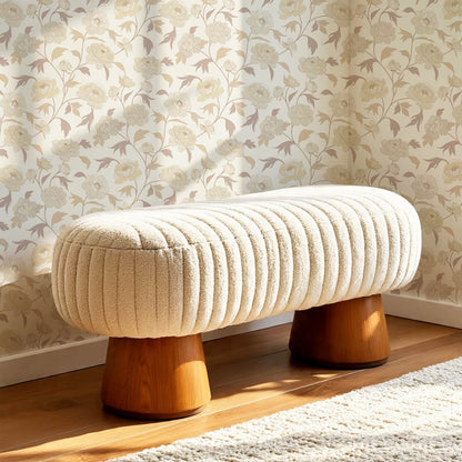 Antonia Peonies Neutral Fawn Wallpaper