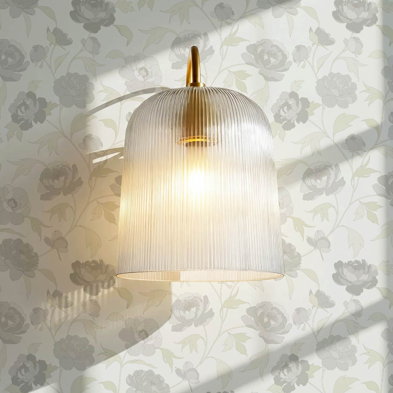 Antonia Peonies Soft Grey Wallpaper