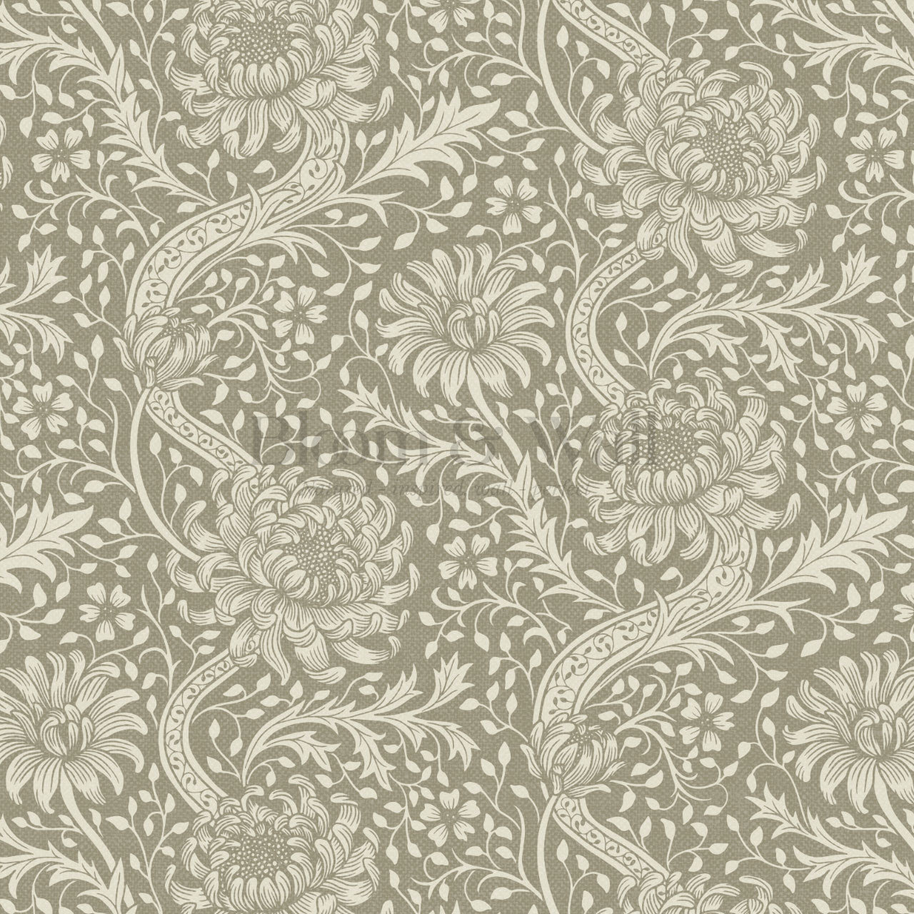 Arabella Autumn Florals Neutral Wallpaper