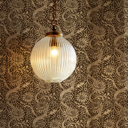 Arabella Autumn Florals Chocolate Wallpaper