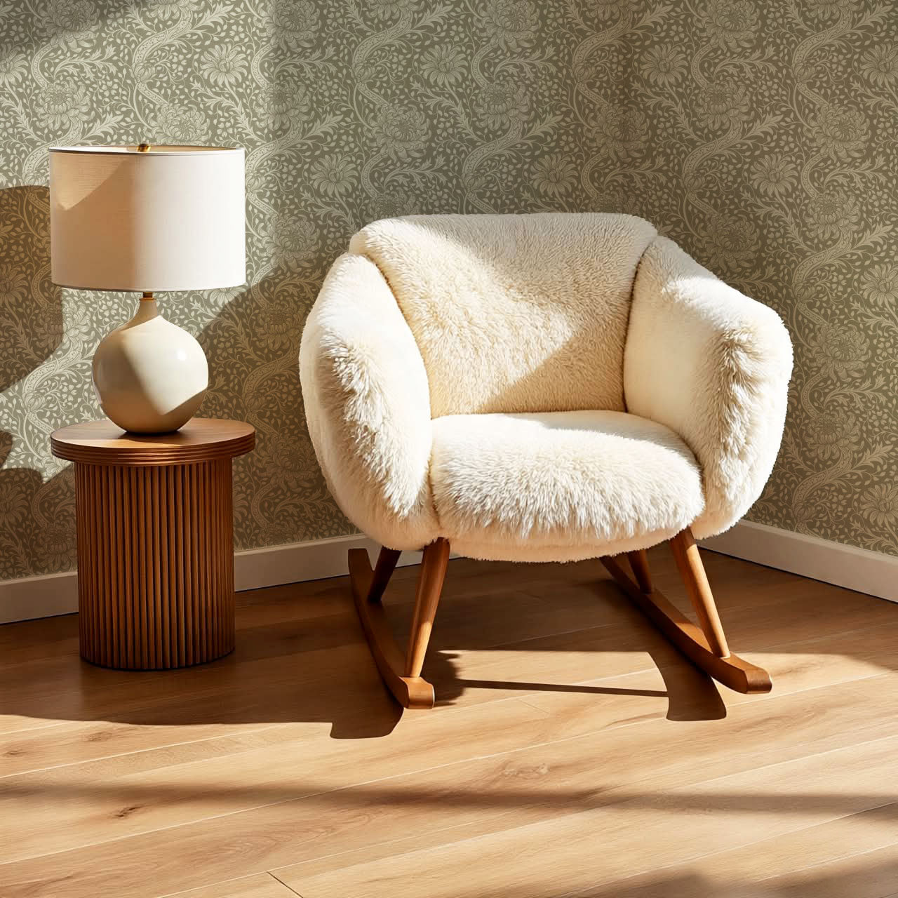 Arabella Autumn Florals Neutral Wallpaper
