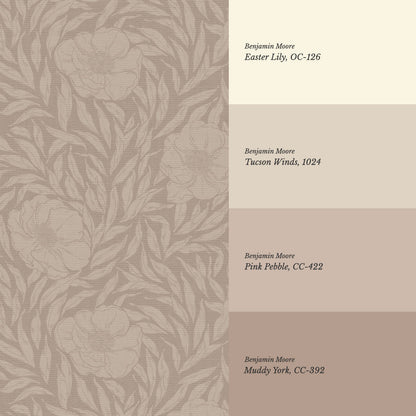 Ari Wexford Bloom Dusty Mauve Wallpaper