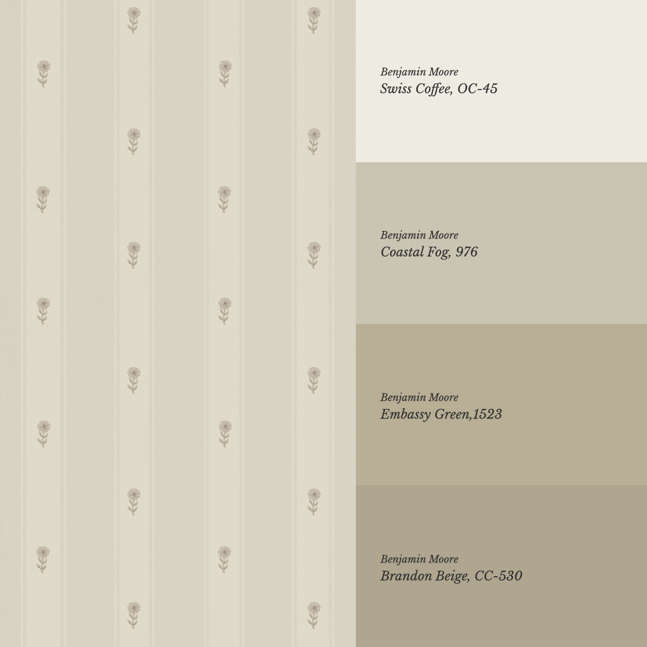 Ariana Garden Lane Neutral Stone Wallpaper