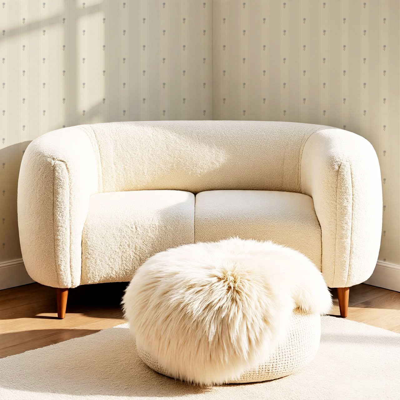 Ariana Garden Lane Pale Blue Wallpaper