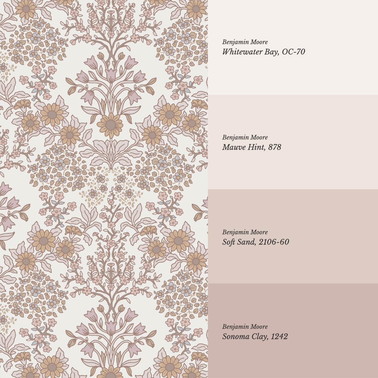 Ariella Blackthorn Vines Berry Pink Wallpaper