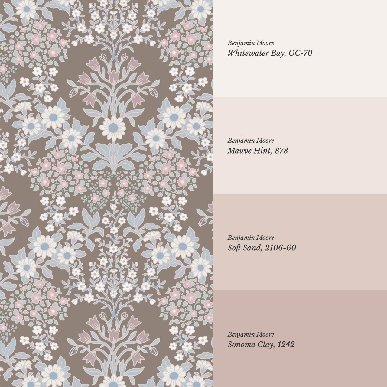 Ariella Blackthorn Vines Cocoa Wallpaper