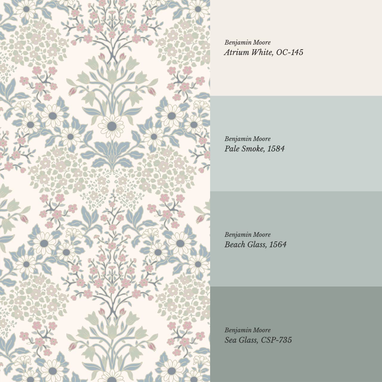 Ariella Blackthorn Vines Dove Sage Wallpaper