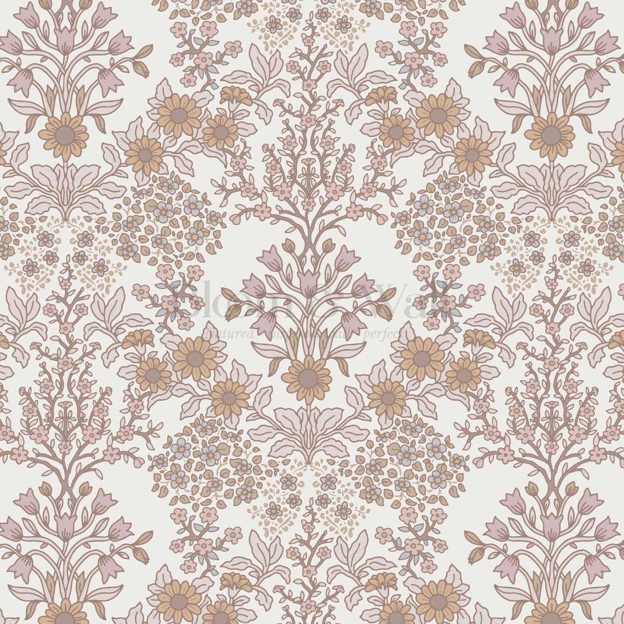 Ariella Blackthorn Vines Berry Pink Wallpaper