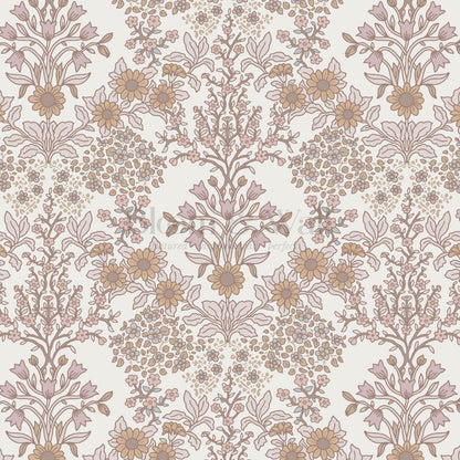 Ariella Blackthorn Vines Berry Pink Wallpaper
