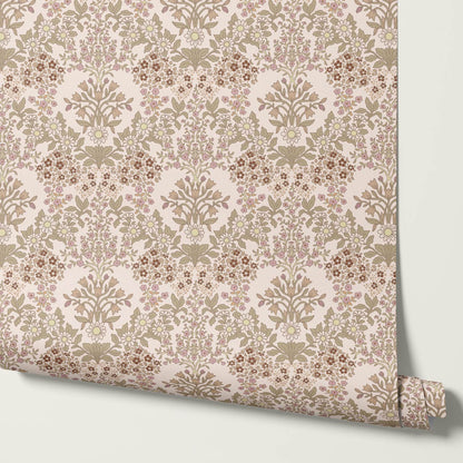 Ariella Blackthorn Vines Blush Wallpaper