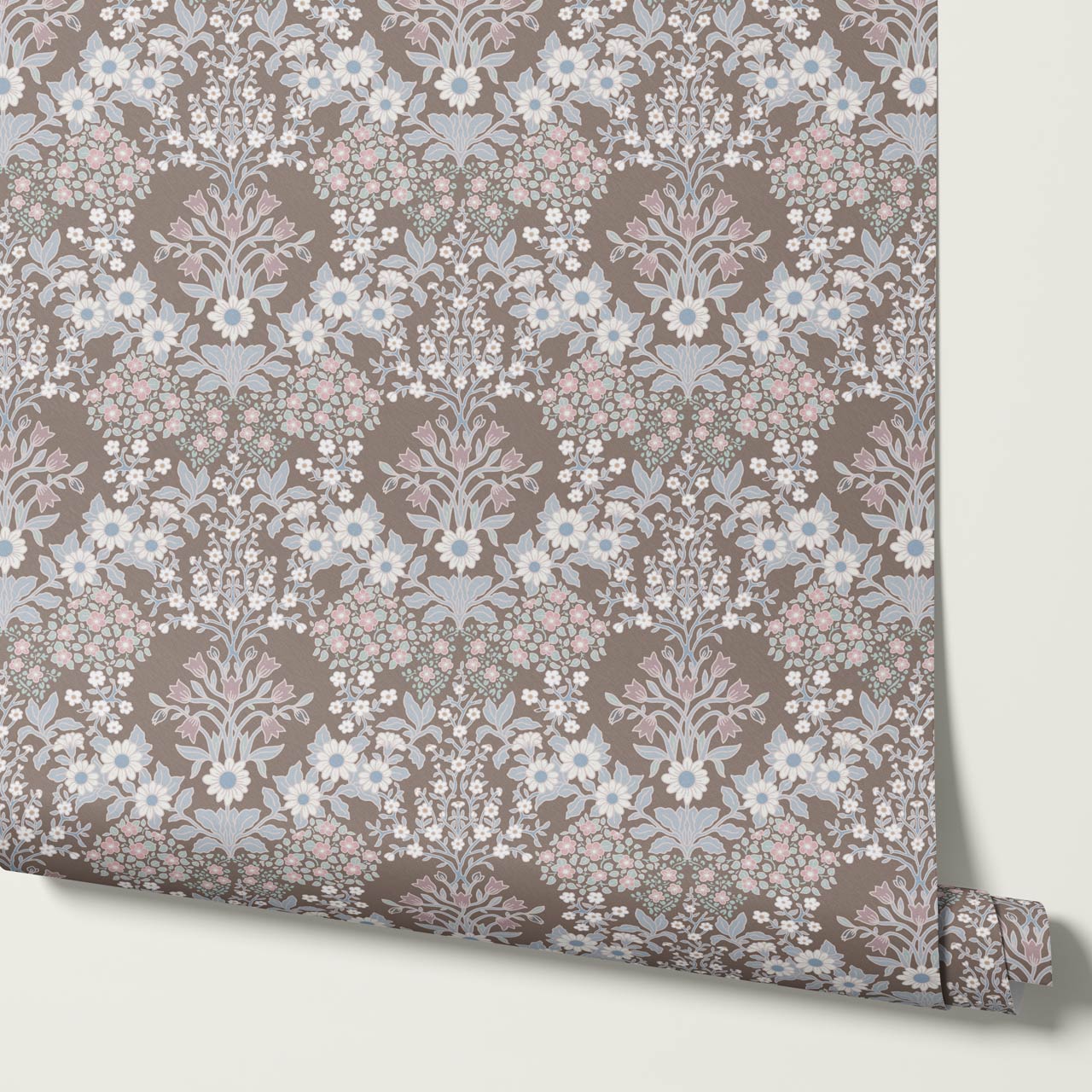 Ariella Blackthorn Vines Cocoa Wallpaper