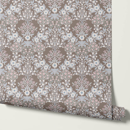 Ariella Blackthorn Vines Cocoa Wallpaper