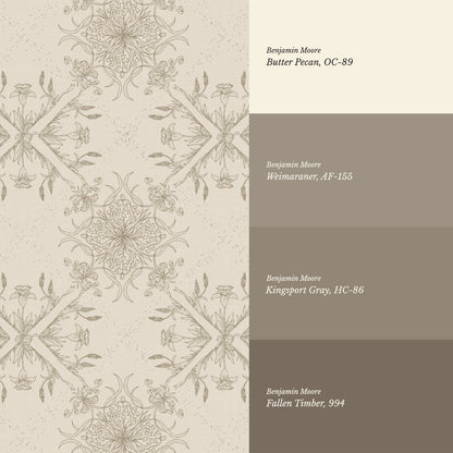 Arlette Classic Tile Beige Wallpaper