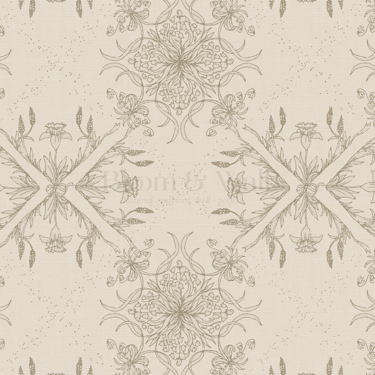 Arlette Classic Tile Beige Wallpaper