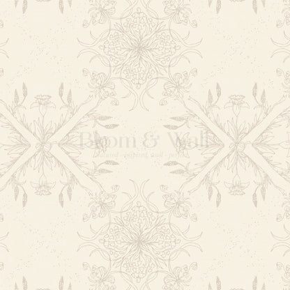 Arlette Classic Tile Ivory Wallpaper