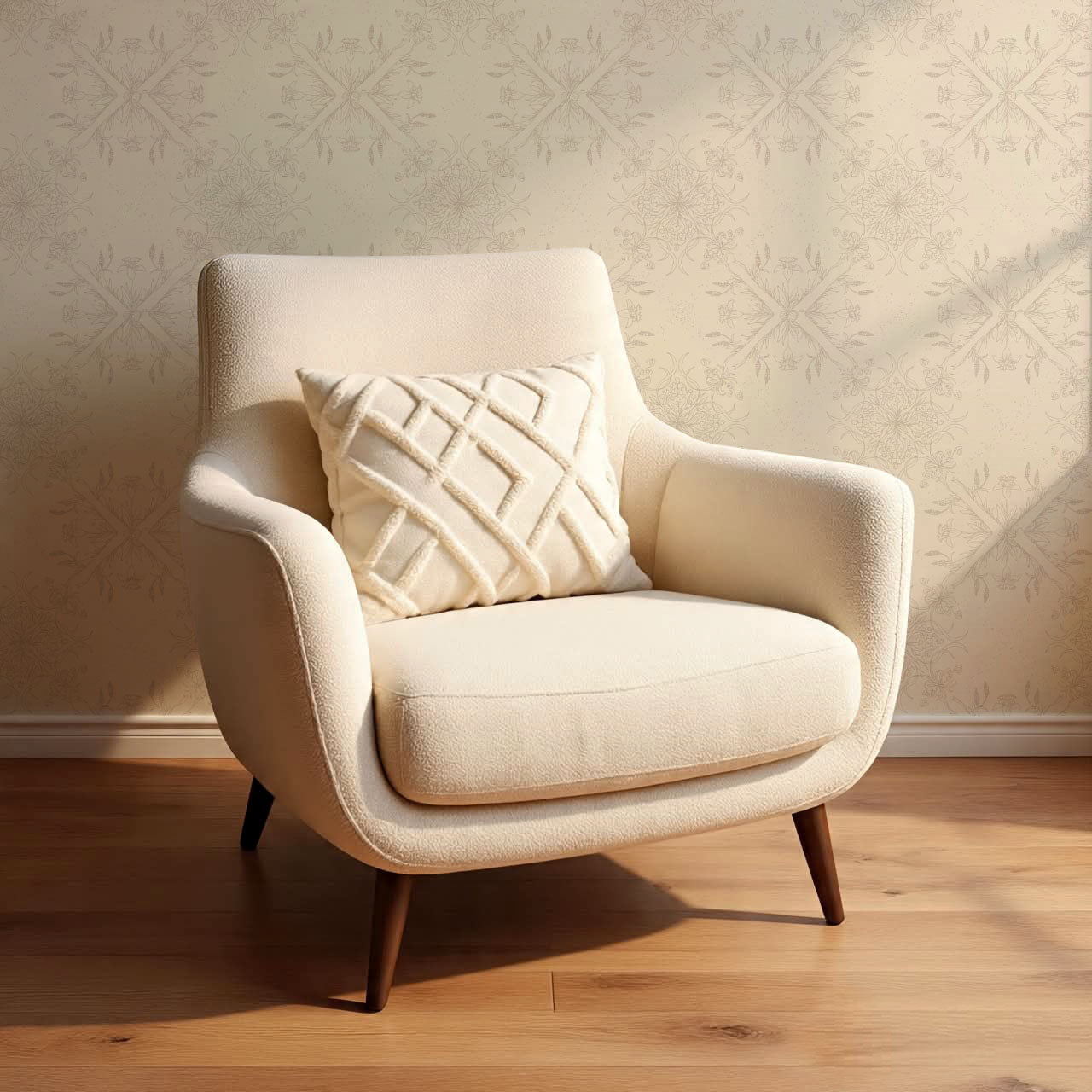 Arlette Classic Tile Ivory Wallpaper