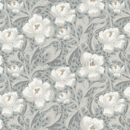 Asila Peonies Sea Glass Beige Wallpaper