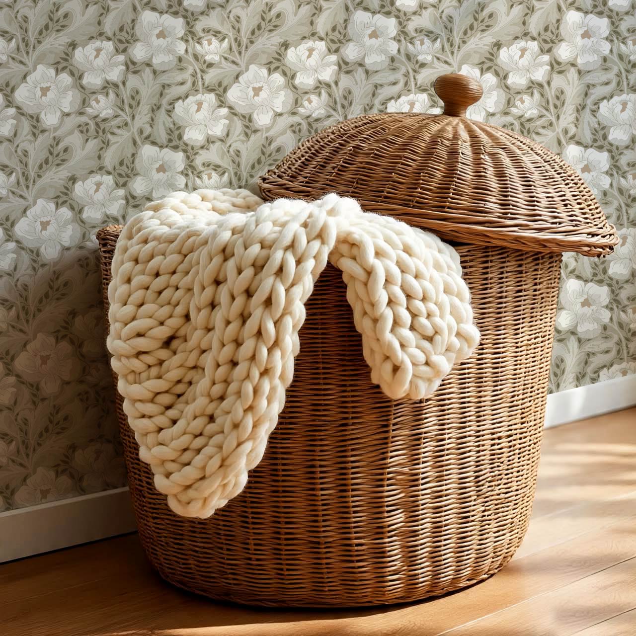 Asila Peonies Olive Wallpaper