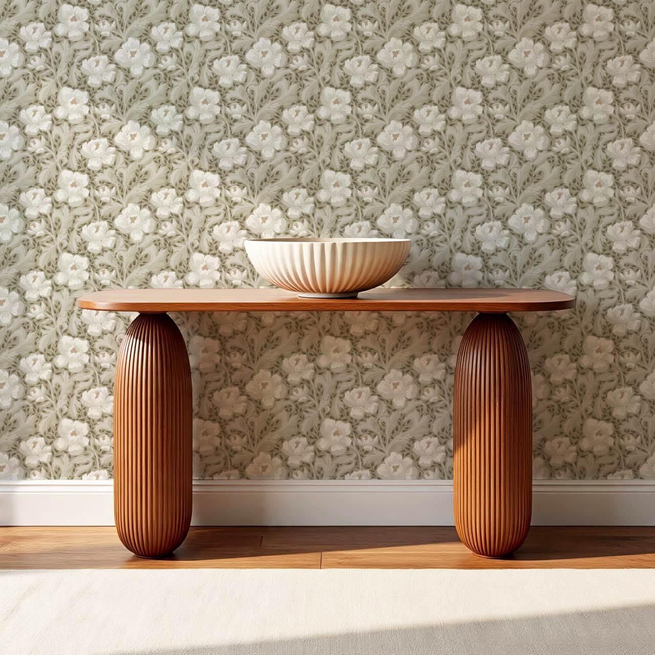 Asila Peonies Olive Wallpaper