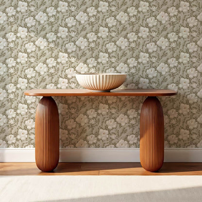 Asila Peonies Olive Wallpaper