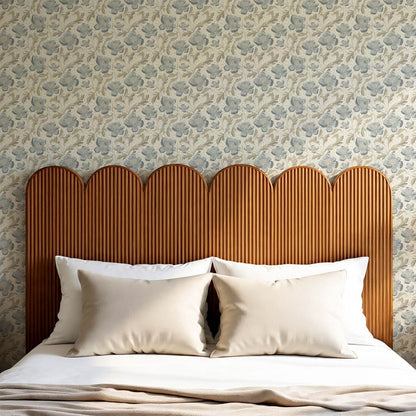 Asila Peonies Sage Blue Wallpaper