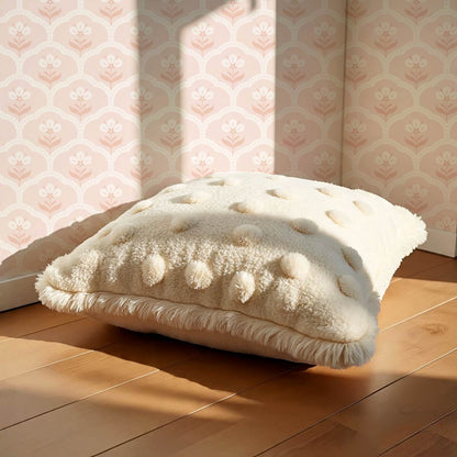 Asta Scallop Bloom Soft Blush Wallpaper