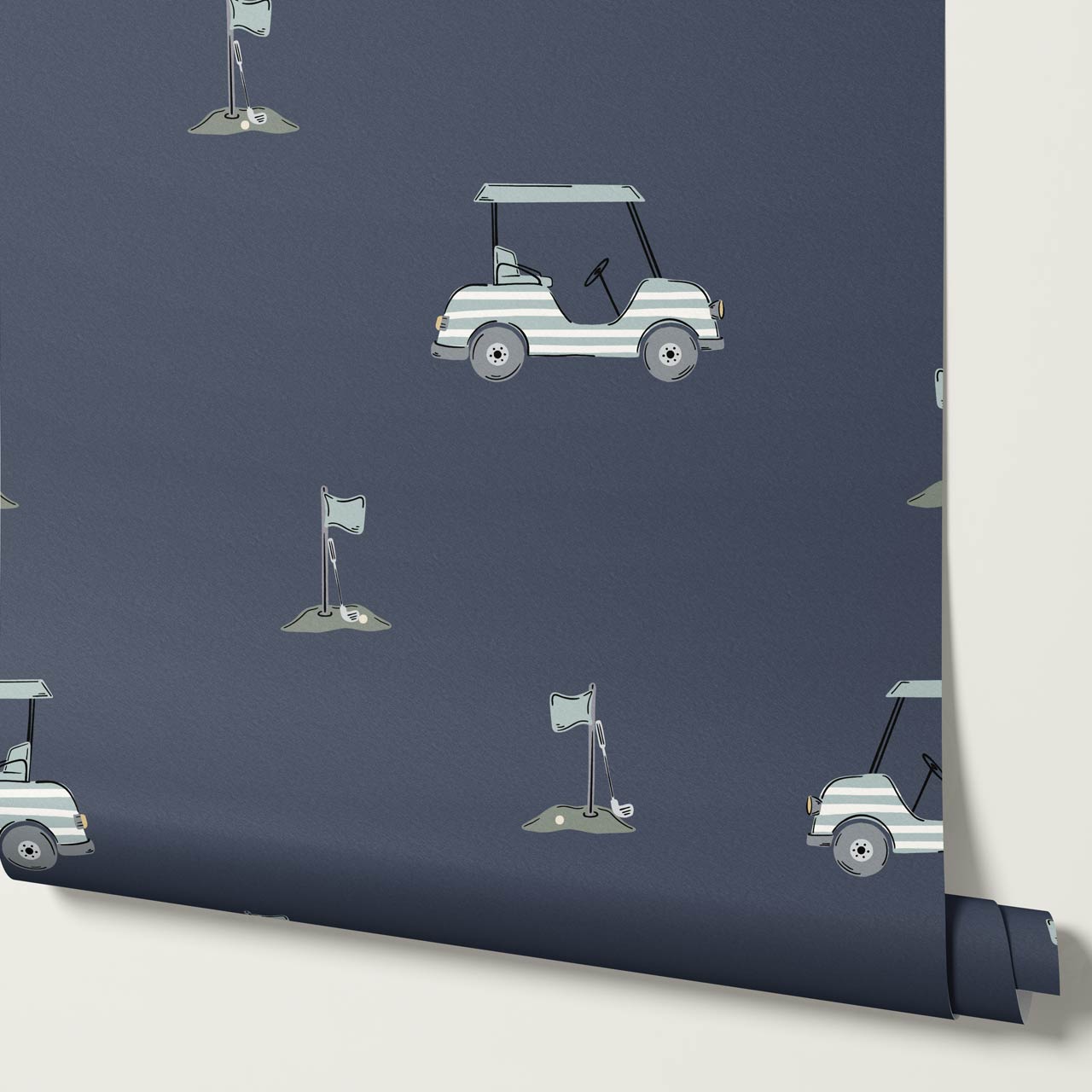 Atticus Golf Carts Blue Wallpaper