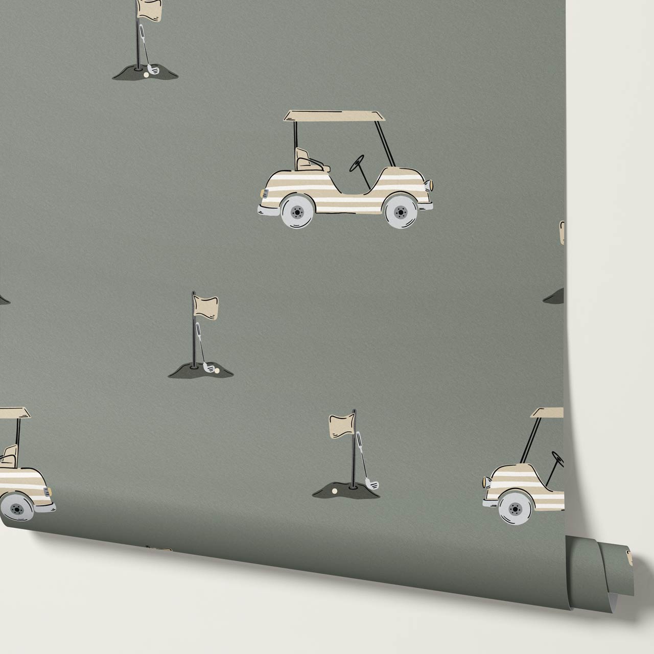 Atticus Golf Carts Olive Wallpaper