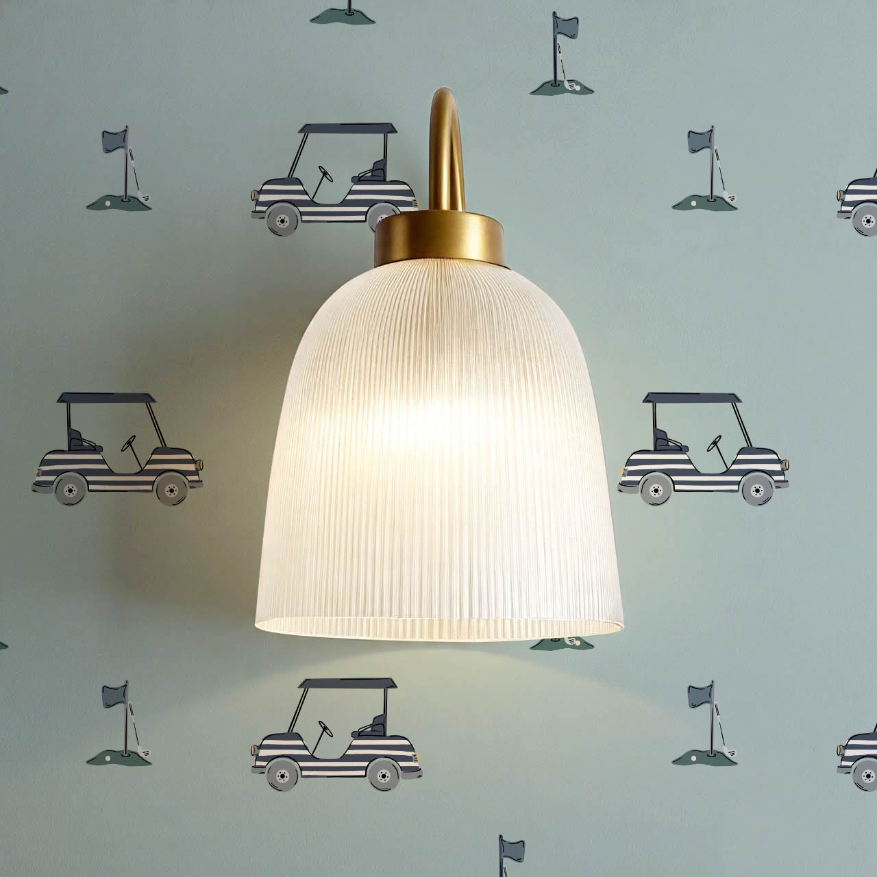 Atticus Golf Carts Blue Green Wallpaper