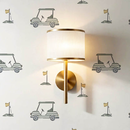 Atticus Golf Carts Cream Wallpaper