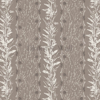 Aubree Silver Hedgerow Stone Wallpaper