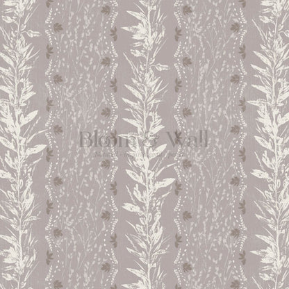 Aubree Silver Hedgerow Plum Wallpaper