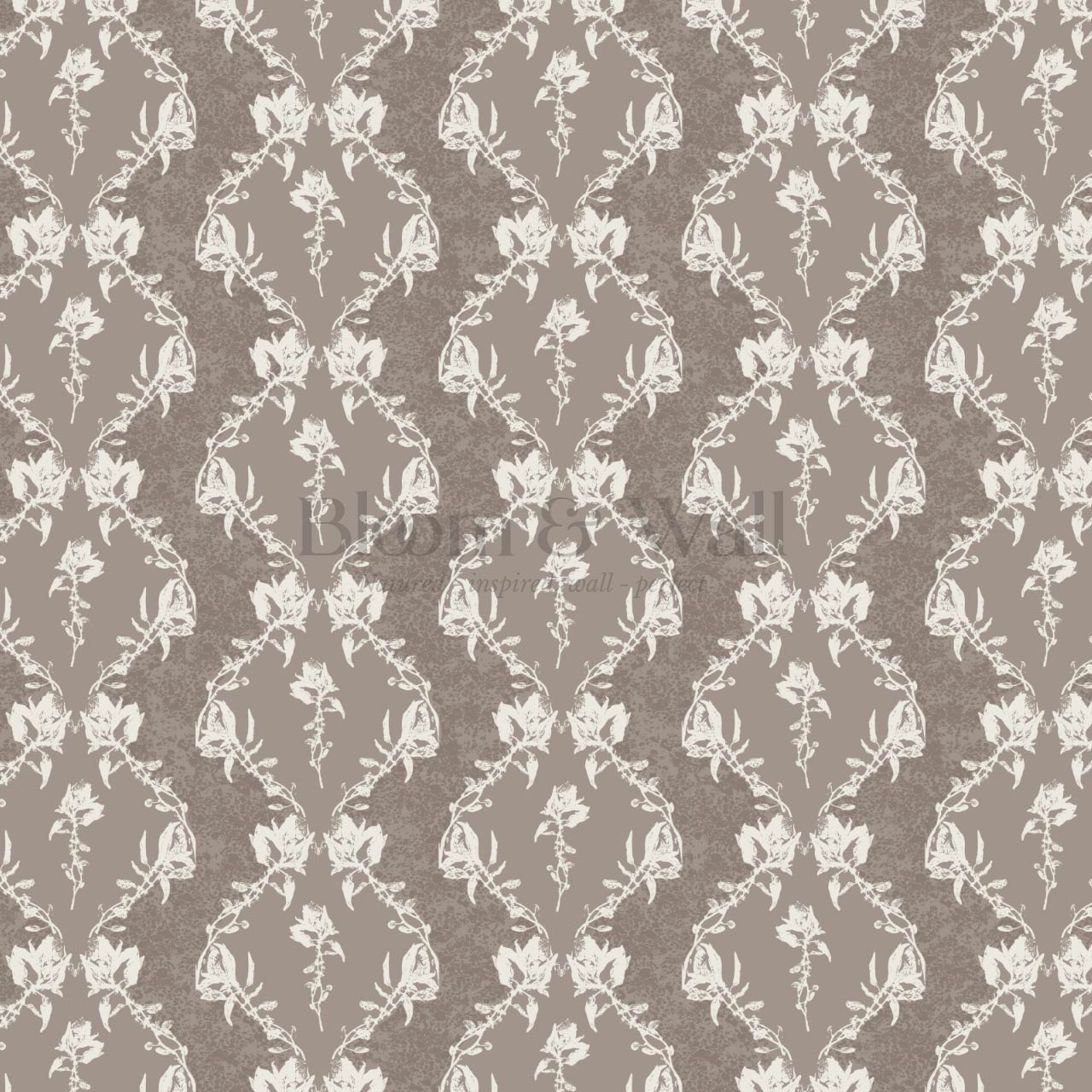 Kayla Vertical Vines Earth Wallpaper