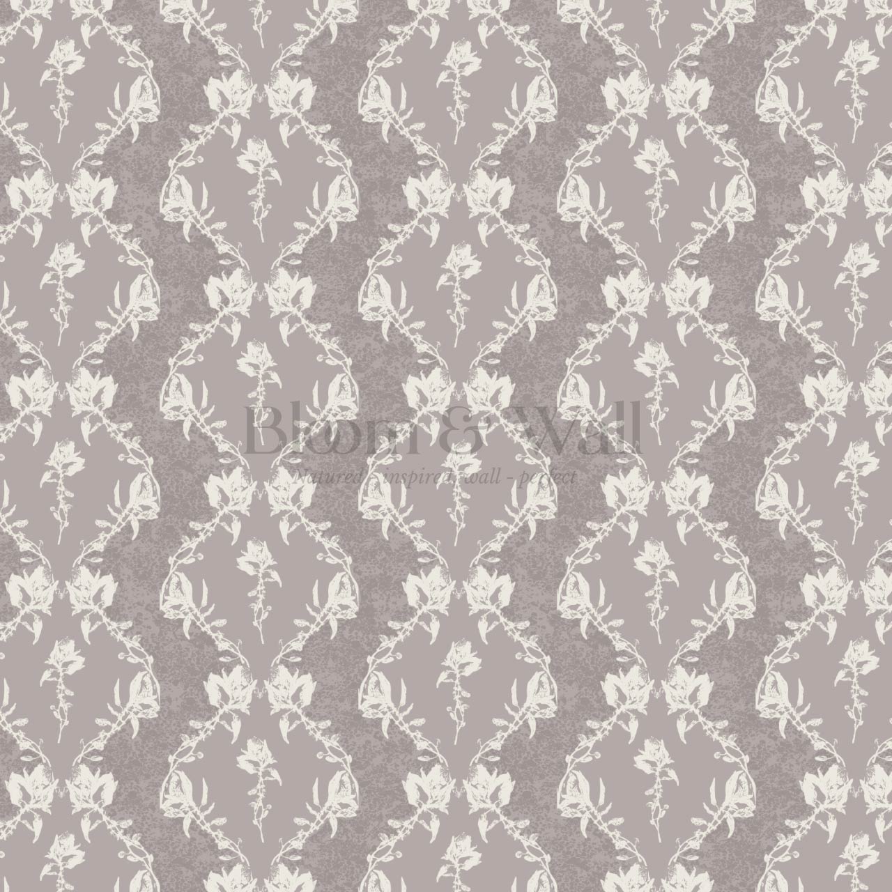 Kayla Vertical Vines Plum Wallpaper