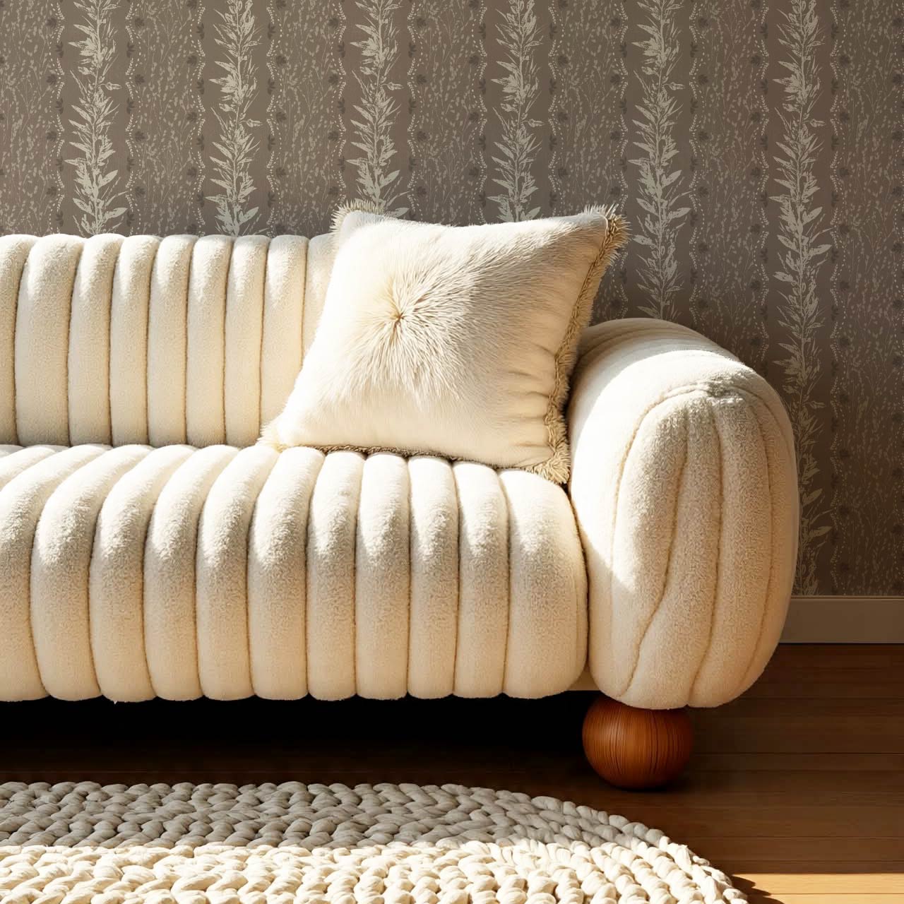 Aubree Silver Hedgerow Stone Wallpaper