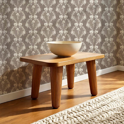 Kayla Vertical Vines Earth Wallpaper