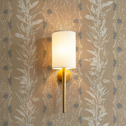 Aubree Silver Hedgerow Beige Wallpaper