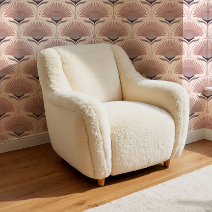Audrey Palm Floral Rose Dust Wallpaper