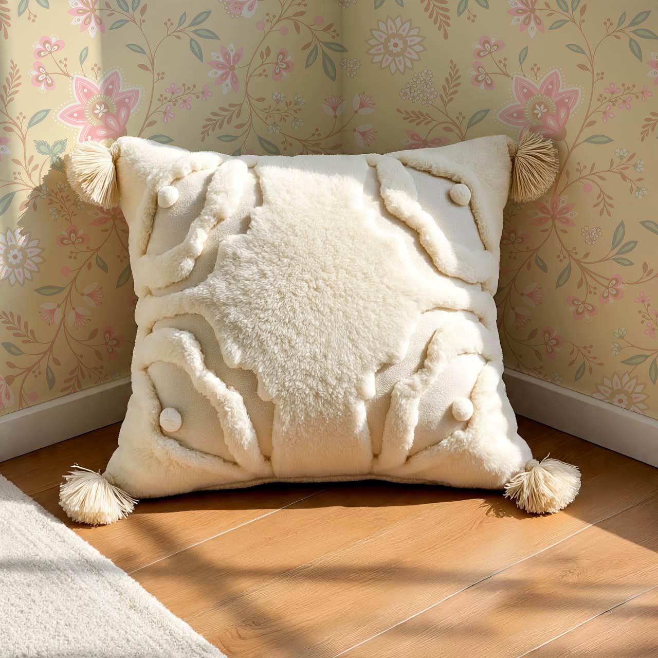 Auguste Large Springvine Warm Butter Pastel Wallpaper