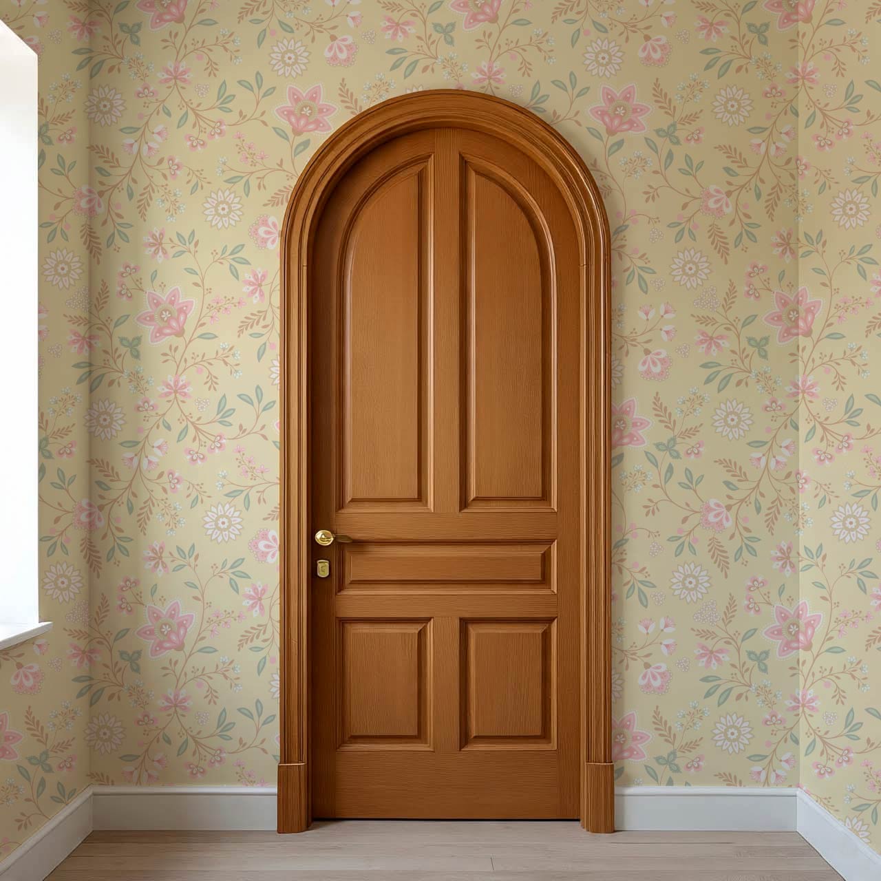 Auguste Large Springvine Warm Butter Pastel Wallpaper